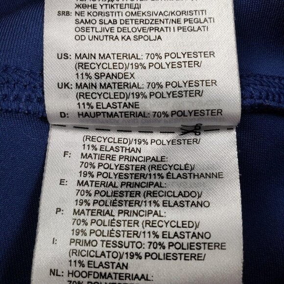 Adidas Womens Designed To Move Leggings Blue Womens Small Color Block Climalite - Picture 9 of 12